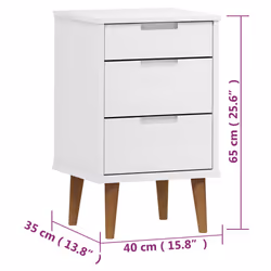 VidaXL 350499 comodino Bianco - Vista aggiuntiva 8
