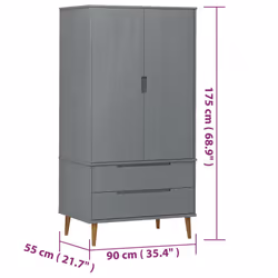 VidaXL 350524 armadio/guardaroba per camera da letto - Vista aggiuntiva 8