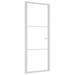 Porta Interna 83x201,5 cm Bianca in Vetro ESG e Alluminiocod mxl 127760 - Vista aggiuntiva 2