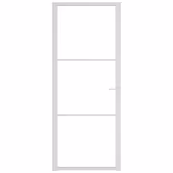 Porta Interna 83x201,5 cm Bianca in Vetro ESG e Alluminiocod mxl 127760 - Vista aggiuntiva 3