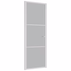 Porta Interna 76x201,5 cm Bianco Opaco Vetro e Alluminiocod mxl 129539 - Vista aggiuntiva 2