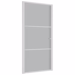 vidaXL Porta Interna 102,5x201,5 cm Bianco Opaco in Vetro e Alluminio - Vista aggiuntiva 2