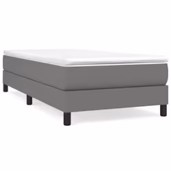 vidaXL Giroletto a Molle con Materasso Grigio Scuro 90x200 cm Tessuto - Vista aggiuntiva 2