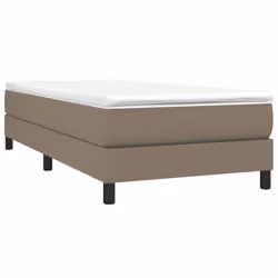 vidaXL Giroletto a Molle con Materasso Tortora 90x200 cm inTessuto - Vista aggiuntiva 3