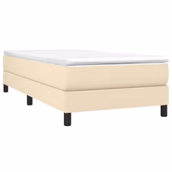 vidaXL Giroletto a Molle con Materasso Crema 90x200 cm inTessuto - Vista aggiuntiva 3