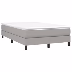 vidaXL Giroletto a Molle con Materasso Grigio Chiaro 120x200cm Tessuto - Vista aggiuntiva 3