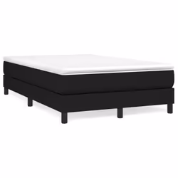 vidaXL Giroletto a Molle con Materasso Nero 120x200 cm in Tessuto - Vista aggiuntiva 2