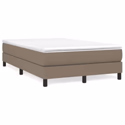 vidaXL Giroletto a Molle con Materasso Tortora 120x200 cm in Tessuto - Vista aggiuntiva 2