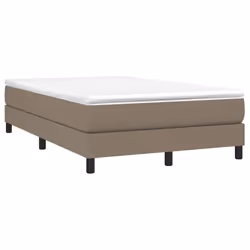 vidaXL Giroletto a Molle con Materasso Tortora 120x200 cm in Tessuto - Vista aggiuntiva 3