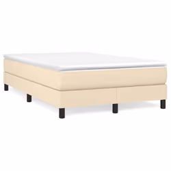 vidaXL Giroletto a Molle con Materasso Crema 120x200 cm in Tessuto - Vista aggiuntiva 2
