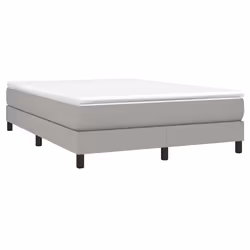 vidaXL Giroletto a Molle con Materasso Grigio Chiaro 140x200cm Tessuto - Vista aggiuntiva 3