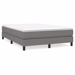 vidaXL Giroletto a Molle con Materasso Grigio Scuro 140x200cm Tessuto - Vista aggiuntiva 2