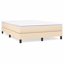 vidaXL Giroletto a Molle con Materasso Crema 140x200 cm in Tessuto - Vista aggiuntiva 2