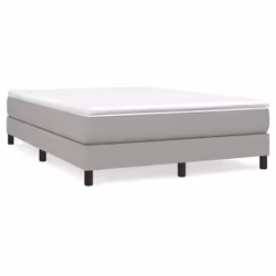 vidaXL Giroletto a Molle con Materasso Grigio Chiaro160x200 cm Tessuto - Vista aggiuntiva 2