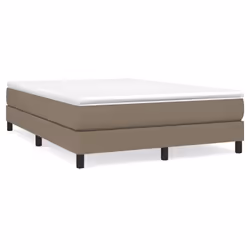 vidaXL Giroletto a Molle con Materasso Tortora 160x200 cm in Tessuto - Vista aggiuntiva 2