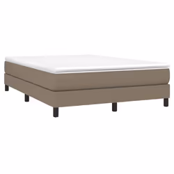 vidaXL Giroletto a Molle con Materasso Tortora 160x200 cm in Tessuto - Vista aggiuntiva 3