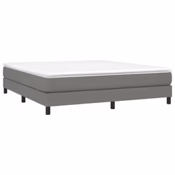 vidaXL Giroletto a Molle con Materasso Grigio Scuro 180x200 cm Tessuto - Vista aggiuntiva 3