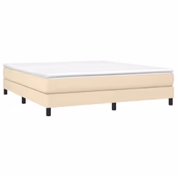 vidaXL Giroletto a Molle con Materasso Crema 180x200 cm in Tessuto - Vista aggiuntiva 3