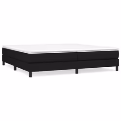 vidaXL Giroletto a Molle con Materasso Nero 200x200 cm in Tessuto - Vista aggiuntiva 2