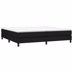 vidaXL Giroletto a Molle con Materasso Nero 200x200 cm in Tessuto - Vista aggiuntiva 3