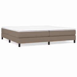 vidaXL Giroletto a Molle con Materasso Tortora 200x200 cm in Tessuto - Vista aggiuntiva 2
