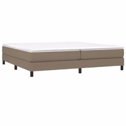 vidaXL Giroletto a Molle con Materasso Tortora 200x200 cm in Tessuto - Vista aggiuntiva 3