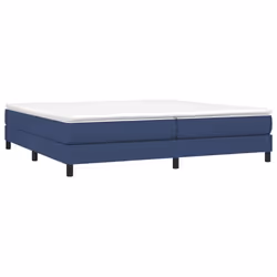 vidaXL Giroletto a Molle con Materasso Blu 200x200 cm in Tessuto - Vista aggiuntiva 3
