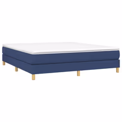 vidaXL Giroletto a Molle con Materasso Blu 160x200 cm in Tessuto - Vista aggiuntiva 3