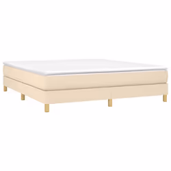 vidaXL Giroletto a Molle con Materasso Crema 180x200 cm in Tessuto - Vista aggiuntiva 3