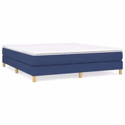 vidaXL Giroletto a Molle con Materasso Blu 180x200 cm in Tessuto - Vista aggiuntiva 2