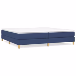 vidaXL Giroletto a Molle con Materasso Blu 200x200 cm in Tessuto - Vista aggiuntiva 2