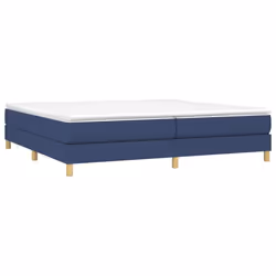 vidaXL Giroletto a Molle con Materasso Blu 200x200 cm in Tessuto - Vista aggiuntiva 3