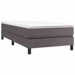 Giroletto a Molle con Materasso Grigio 90x190 cm in Similpellecod mxl 80095 - Vista aggiuntiva 3