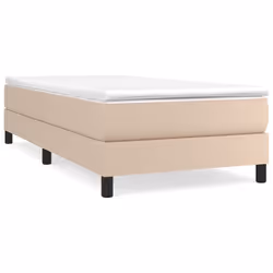 vidaXL Giroletto a Molle con Materasso Cappuccino 90x200 cm Similpelle - Vista aggiuntiva 2