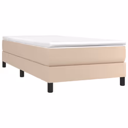 vidaXL Giroletto a Molle con Materasso Cappuccino 90x200 cm Similpelle - Vista aggiuntiva 3