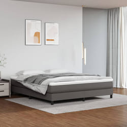 Giroletto a Molle con Materasso Grigio 160x200 cm in Similpellecod mxl 123851