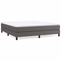 Giroletto a Molle con Materasso Grigio 160x200 cm in Similpellecod mxl 123851 - Vista aggiuntiva 2