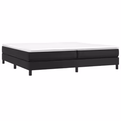 vidaXL Giroletto a Molle con Materasso Nero 200x200 cm in Similpelle - Vista aggiuntiva 3