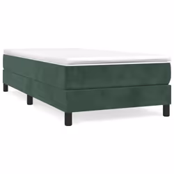 Giroletto a Molle con Materasso Verde Scuro 90x190 cm Vellutocod mxl 99895 - Vista aggiuntiva 2