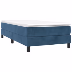 Giroletto a Molle con Materasso Blu Scuro 90x190 cm in Vellutocod mxl 77201 - Vista aggiuntiva 3