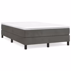 vidaXL Giroletto a Molle con Materasso Grigio Scuro 120x200 cm Velluto - Vista aggiuntiva 2