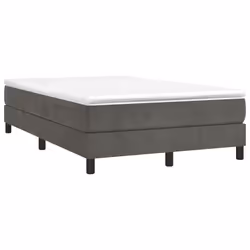 vidaXL Giroletto a Molle con Materasso Grigio Scuro 120x200 cm Velluto - Vista aggiuntiva 3