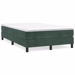 Giroletto a Molle con Materasso Verde Scuro 120x200 cm Vellutocod mxl 75905 - Vista aggiuntiva 2