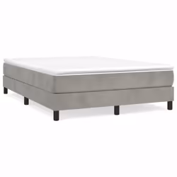 Giroletto a Molle con Materasso Grigio Chiaro 140x190cm Vellutocod mxl 99916 - Vista aggiuntiva 2