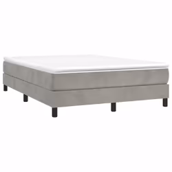 Giroletto a Molle con Materasso Grigio Chiaro 140x190cm Vellutocod mxl 99916 - Vista aggiuntiva 3