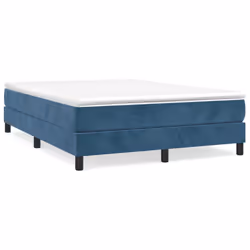 Giroletto a Molle con Materasso Blu Scuro 140x190 cm in Vellutocod mxl 99901 - Vista aggiuntiva 2