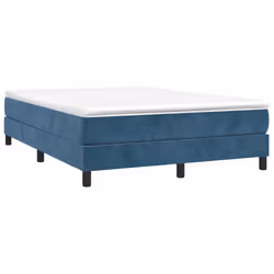 Giroletto a Molle con Materasso Blu Scuro 140x190 cm in Vellutocod mxl 99901 - Vista aggiuntiva 3