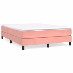 Giroletto a Molle con Materasso Rosa 140x190 cm in Vellutocod mxl 75912