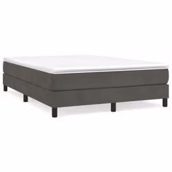 Giroletto a Molle con Materasso Grigio Scuro 140x200 cm Vellutocod mxl 123837 - Vista aggiuntiva 2