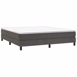 vidaXL Giroletto a Molle con Materasso Grigio Scuro 160x200 cm Velluto - Vista aggiuntiva 3